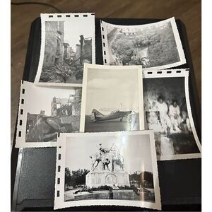 Vinatge 50s War Plane and Overseas Snapshots Photos Retro Black and White Lot